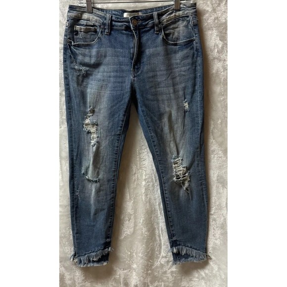 KanCan Denim - Kancan Jeans Womens 13/31 Double Frayed  Distressed Jeans # 116615